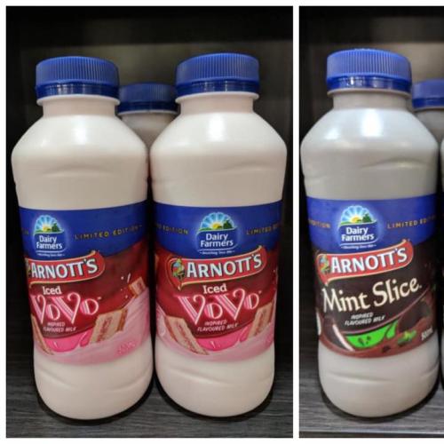 Arnott's release Mint Slice and Iced Vovo flavoured milk?!