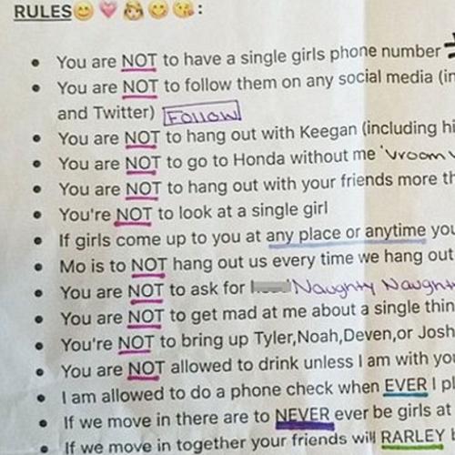 Jonesy & Amanda Read This Girlfriends List Of Rules
