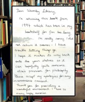 "I'm Really Sorry": Library Book Returned 25 Years Late With Apology