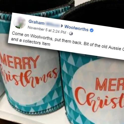 Woolies Shoppers Want The Stubby Holder With The 'Christhmas' Typo Back