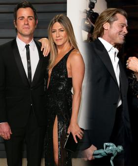 Reports Justin Theroux Found Post-It Notes From Brad Pitt While Married To Jennifer Aniston