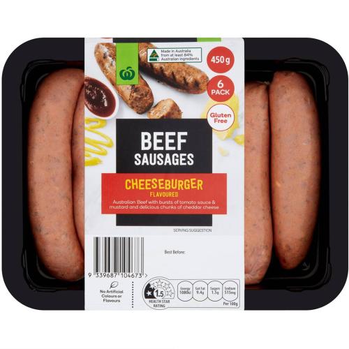Woolworths Is Now Selling Cheeseburger Sausages