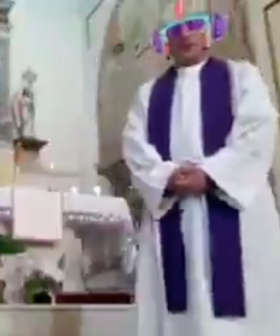 One Sweet Italian Priest Accidentally Put Filters On During His Live Streamed Mass Service