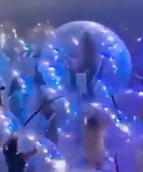 The Flaming Lips Rock Out On Stage In Plastic Bubbles
