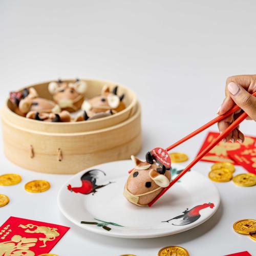 Din Tai Fung Celebrates Lunar New Year With Cute Mask Wearing Ox-Shaped Chocolate Buns!