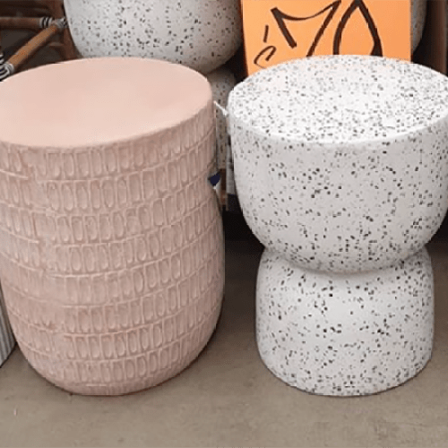 You Can Now Snap Up Marble-Style Terazzo Ceramic Stools At Bunnings For $79