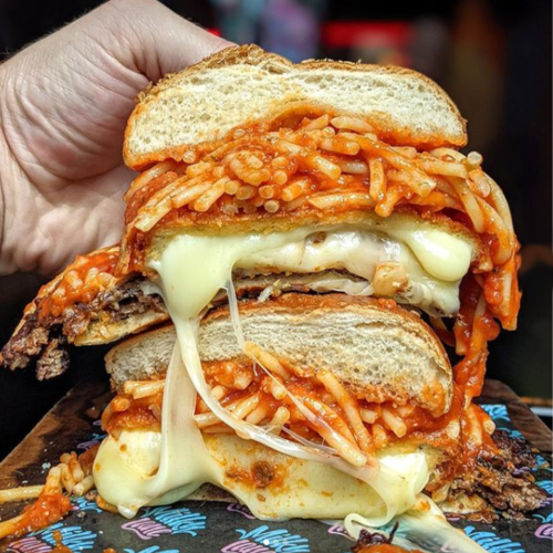 This Sydney Cafe's Doing Spag Bol Burgers With Fried Mozzarella Patties