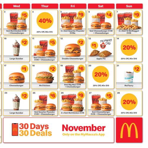 McDonald's 30 Days 30 Deals Is Back To Save You Some Pretty Pennies!