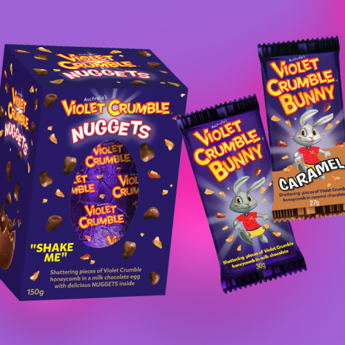 Violet Crumble's New 'Shake Me' Egg Is Filled With Violet Crumble Nuggets!