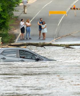 Devastating Scenes As Man Dies In NSW Floods