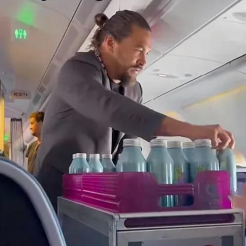 Jason Momoa Poses As A Flight Attendant On Hawaiian Flight
