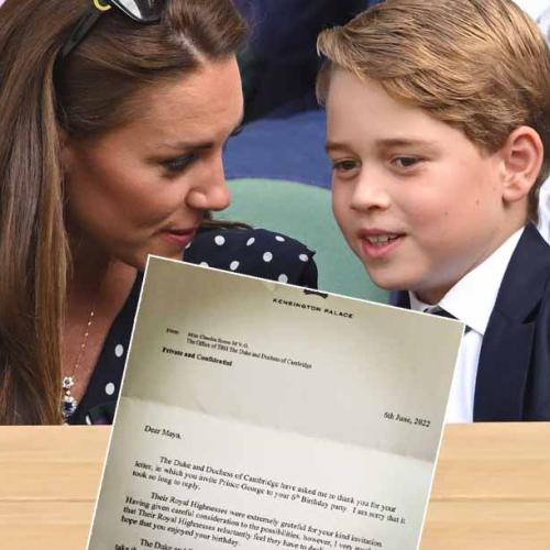 Royals Send Letter To Schoolgirl Who Invited Prince George To Her Birthday Party