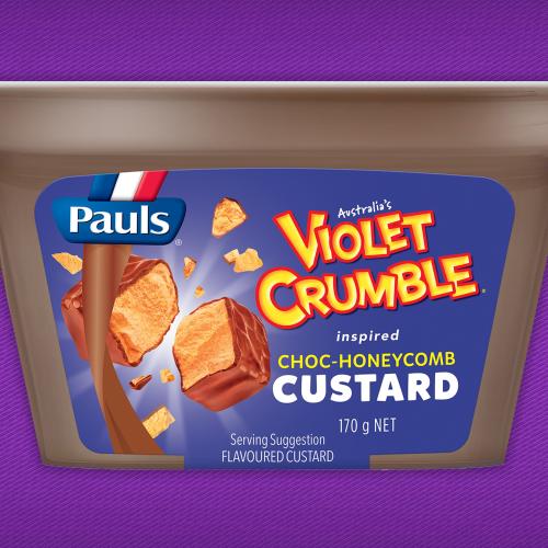 You Can Now Buy Violet Crumble Inspired Choc-Honeycomb CUSTARD!