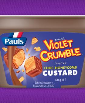 You Can Now Buy Violet Crumble Inspired Choc-Honeycomb CUSTARD!