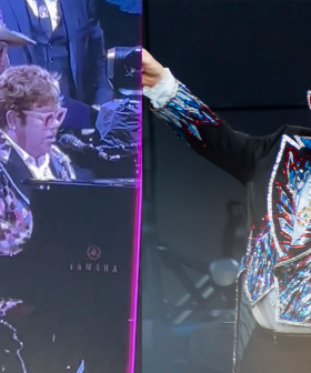 Molly Meldrum Flashes His Butt At Elton John's Melbourne Concert